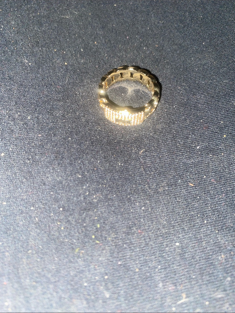 Gold-Tone Textured Ring